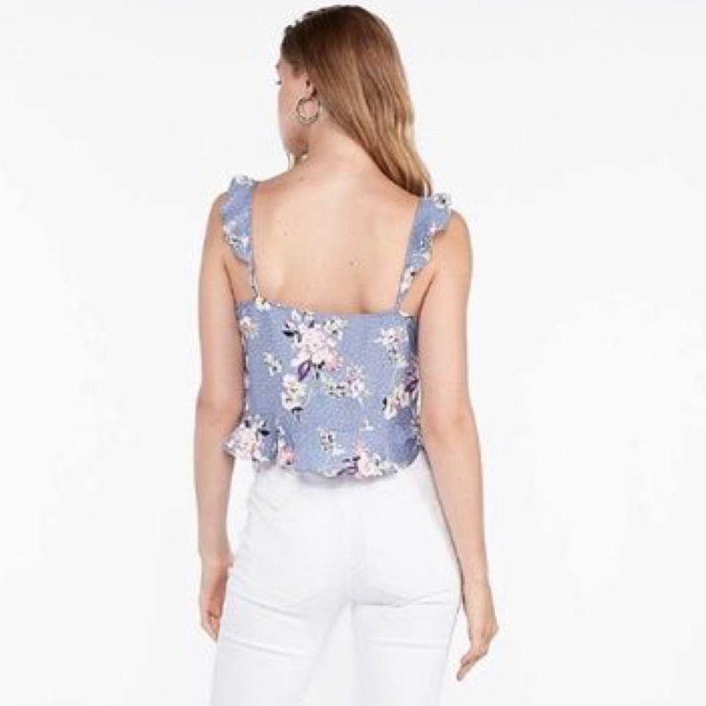 Express Ruched Front Flutter Cami Size M - Picture 4 of 8